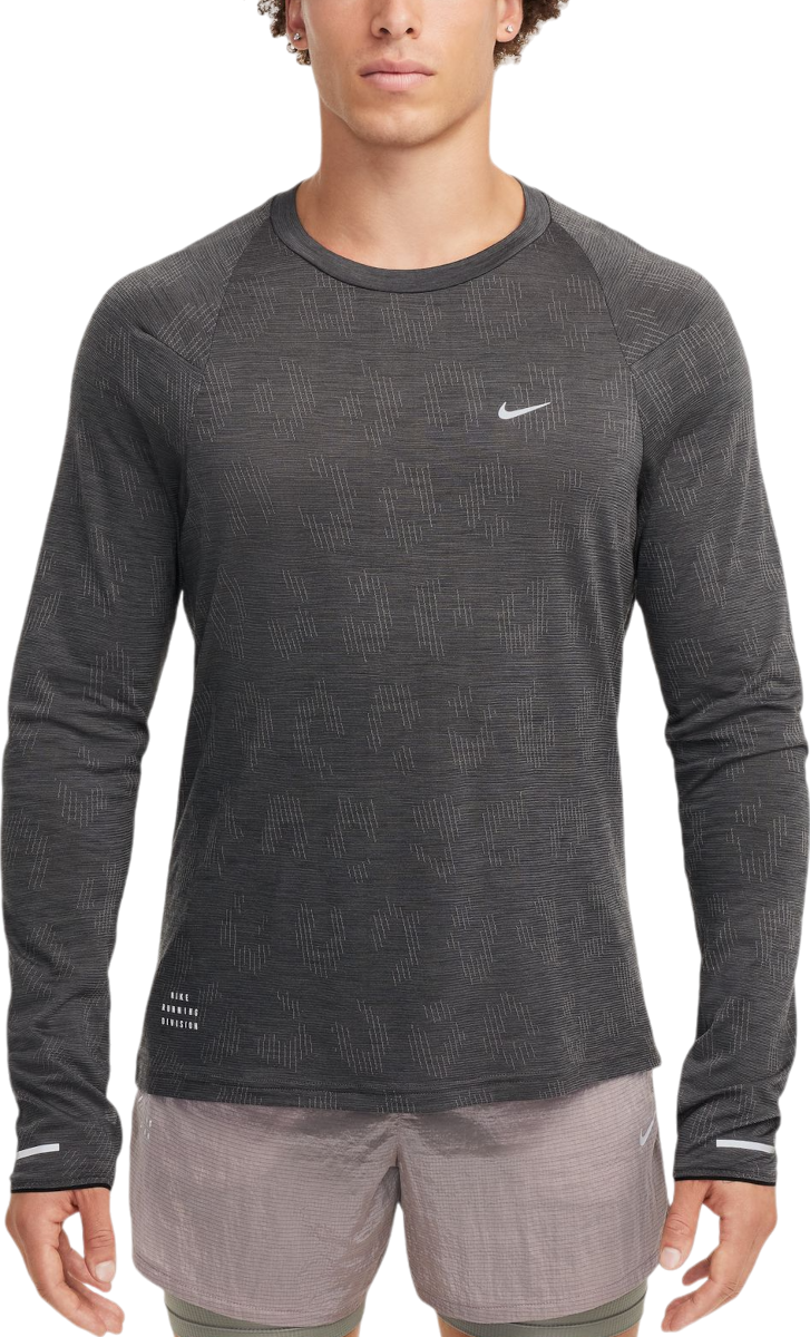 Тениска Nike Running Long Sleeve T-Shirt Сиво | fz1125-010, 0