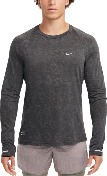 Тениска Nike Running Long Sleeve T-Shirt Сиво | fz1125-010, 0