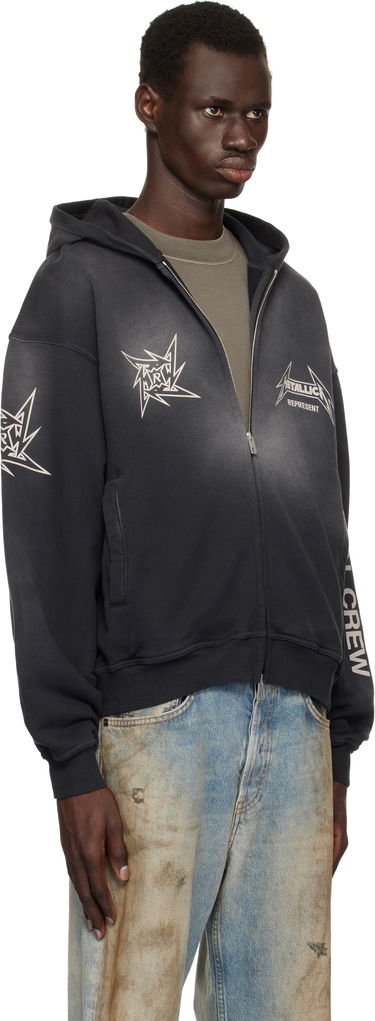 Суитчър Represent Clo Represent Metallica Local Crew Zip-Up Hoodie Черно | MLM4370, 1