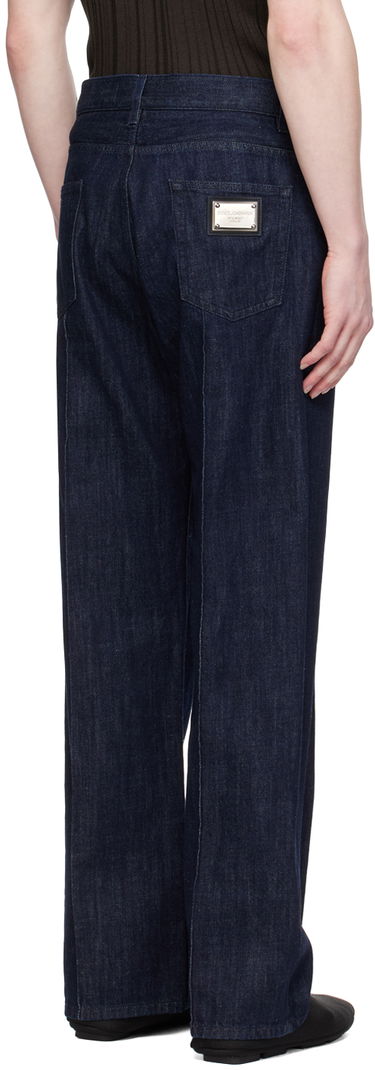 Дънки Dolce & Gabbana Seamed Jeans Синьо | GWVNXD G8KG6, 2