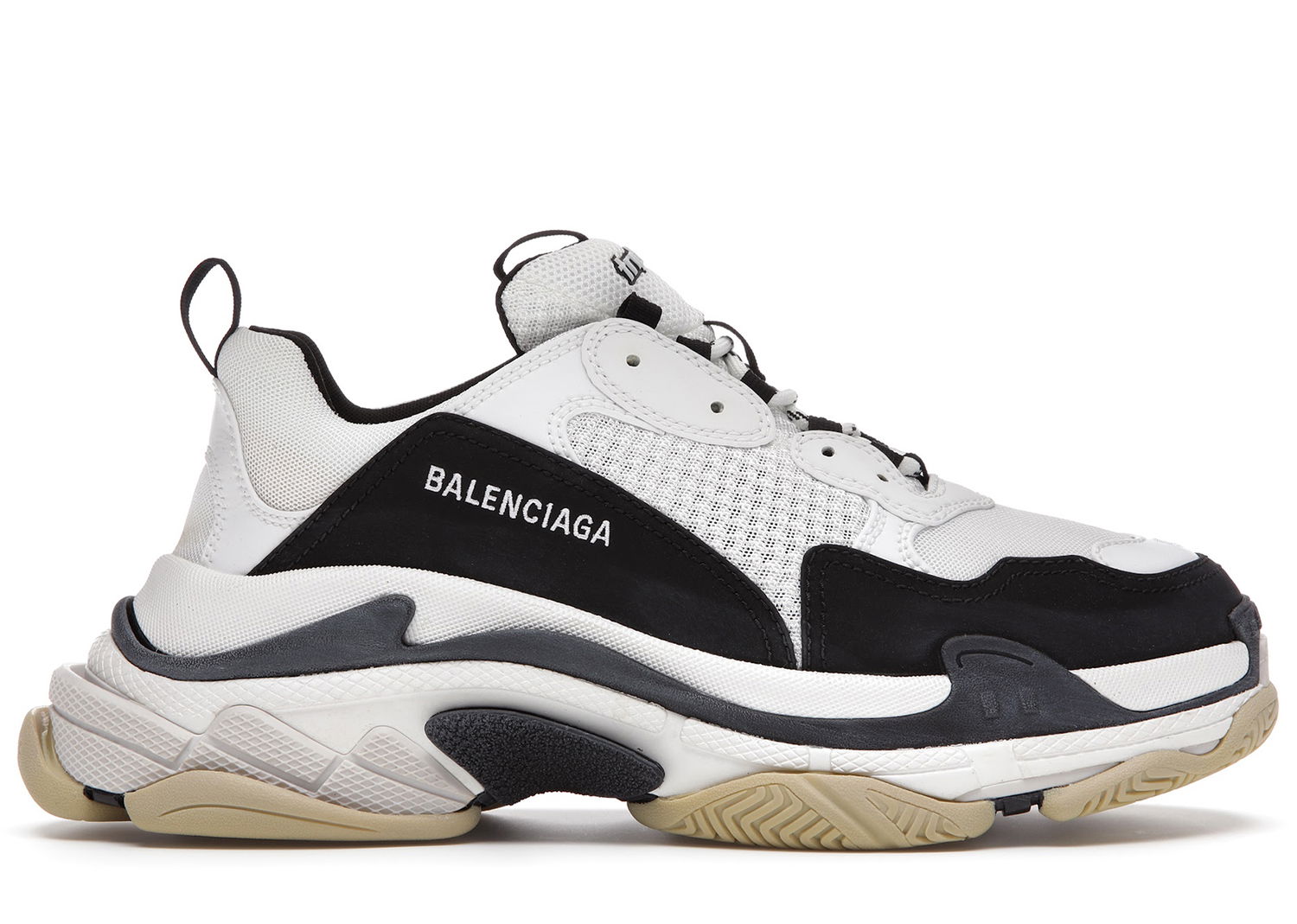 Кецове и обувки Balenciaga Triple S White Black Черно | 536737 W09OM 9058, 0