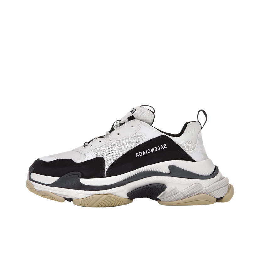 Кецове и обувки Balenciaga Triple S White Black Черно | 536737 W09OM 9058