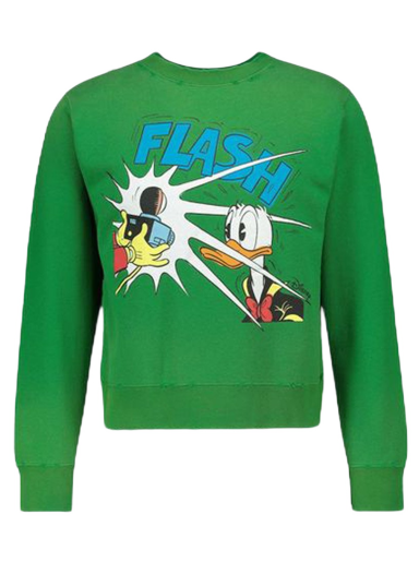Пуловер Gucci Disney x Donald Duck Crewneck Зелено | 634554 XJC8R 3229
