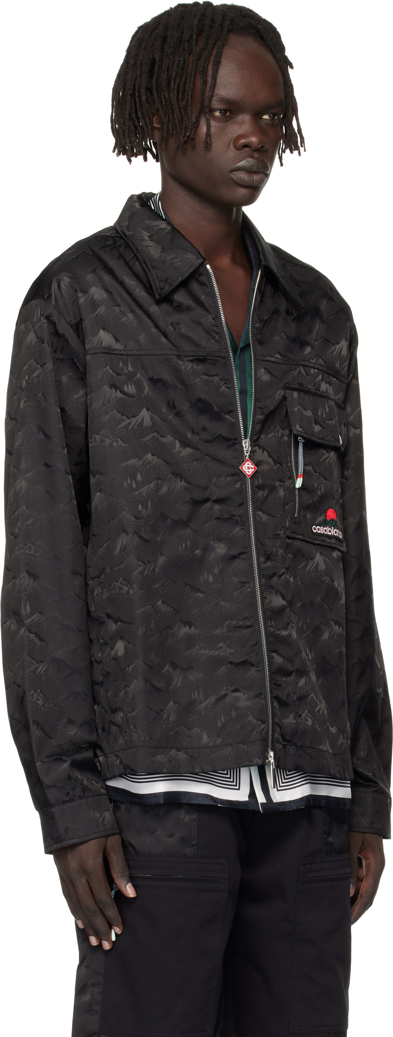 Яке Casablanca Casablanca Mountain Camo Zip Jacket Черно | MPF25-SH-183-01, 1