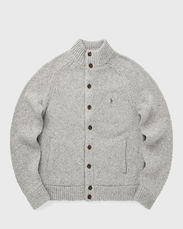 Knitted Button-Front Mock Neck Cardigan