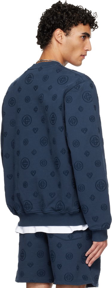 Суитчър Casablanca Casablanca Applique Monogram Sweatshirt Тъмно синьо | M-SP26-JTP-293-02, 2