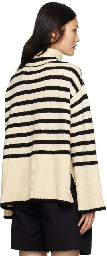 Пуловер TOTEME Signature Stripe Turtleneck Sweater Бежово | 212-562-758, 2