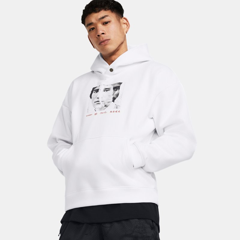 Суитчър Under Armour Curry x Bruce Lee Hoodie Бяло | 1384264-100, 0