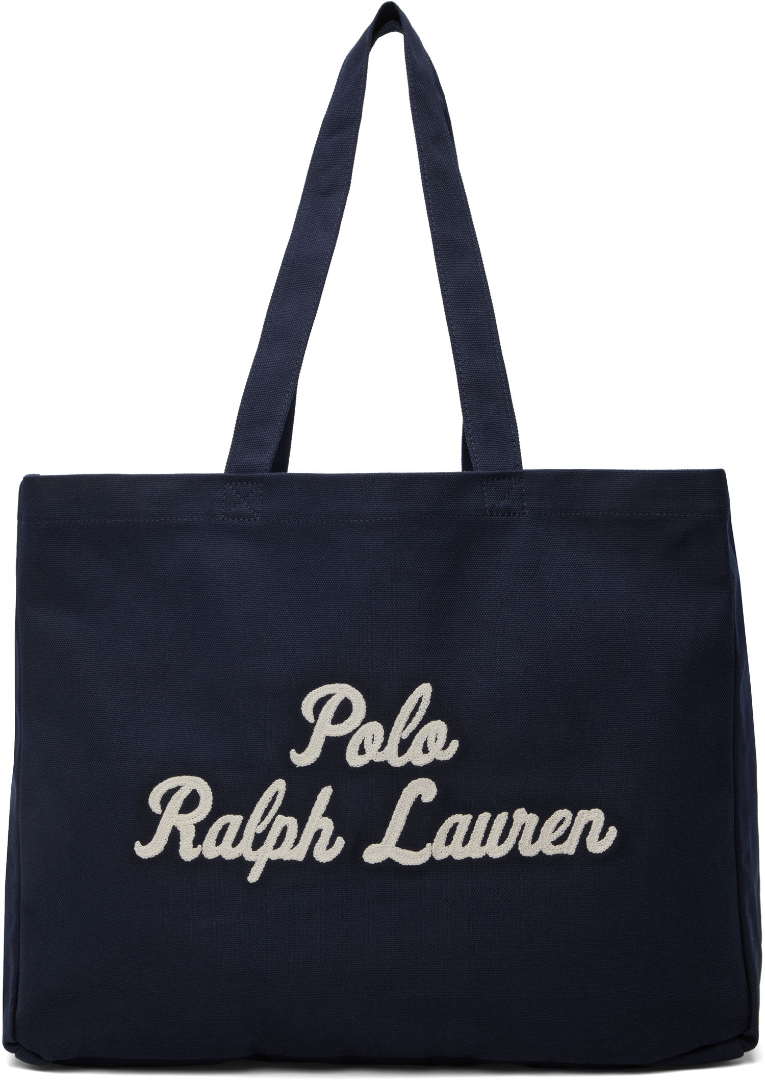 Голяма пазарска чанта Polo by Ralph Lauren Ralph Lauren Embroidered Canvas Tote Bag Тъмно синьо | 405945884001, 0