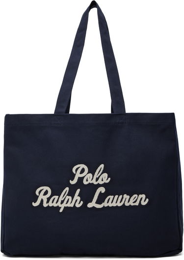 Голяма пазарска чанта Polo by Ralph Lauren Ralph Lauren Embroidered Canvas Tote Bag Тъмно синьо | 405945884001, 0