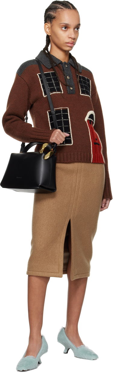 Облекло JW Anderson Burgundy JWA Corner Bag Кафяво | HB0557-LA0351, 3