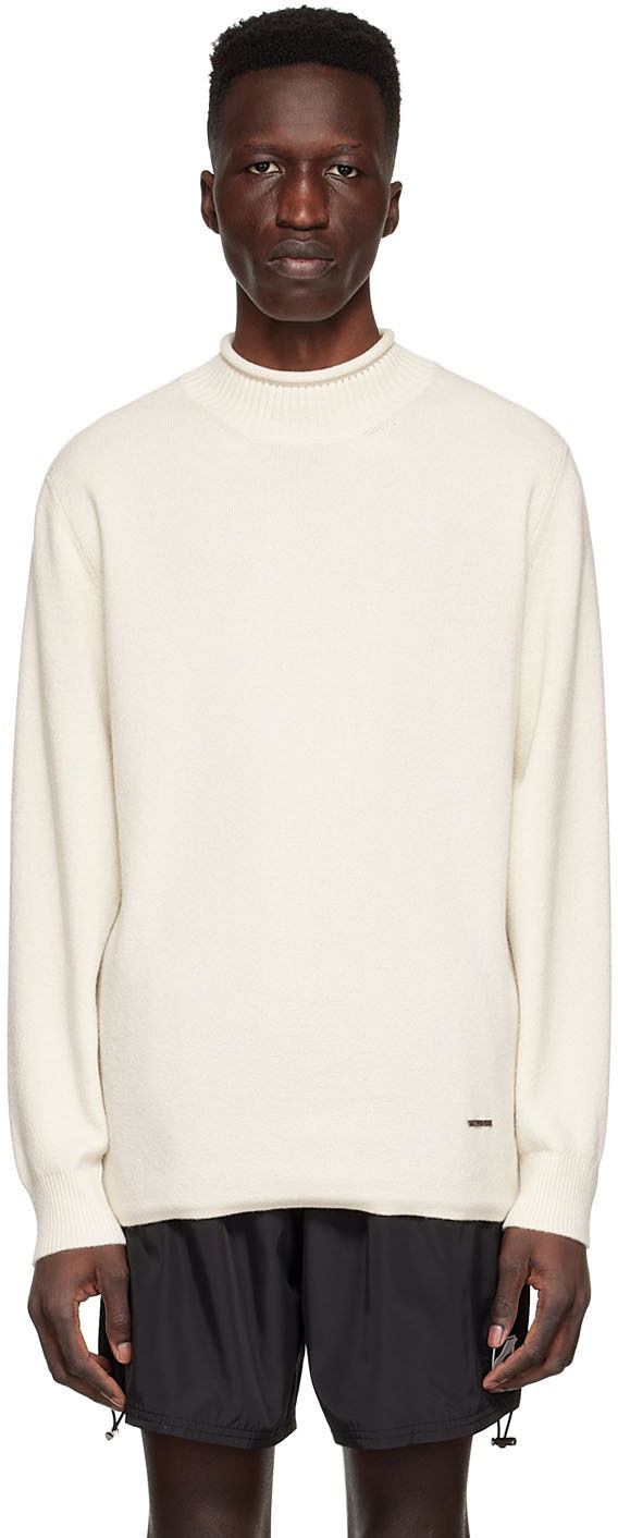 Пуловер We11done Cashmere Mock Neck Sweater Бяло | WD-KT1-22-653-U-IV, 0