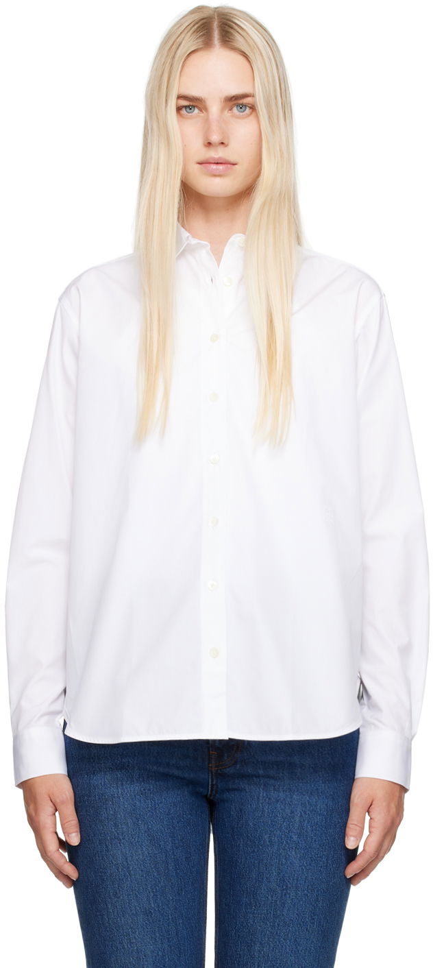 Риза TOTEME TOTEME Signature Long Sleeve Shirt Бяло | 223-708-710