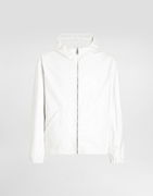 Dolce & Gabbana Leather and Fabric Hooded Jacket