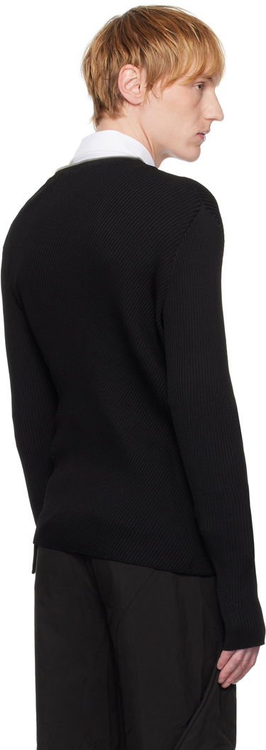 Пуловер HELIOT EMIL HELIOT EMIL Tied Zip Knit Sweater Черно | SS25_M_07_045_BLK01_CO, 2
