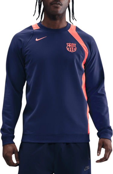 Суитчър Nike FC Barcelona Soccer Crew-Neck Top Тъмно синьо | hq9778-410, 0