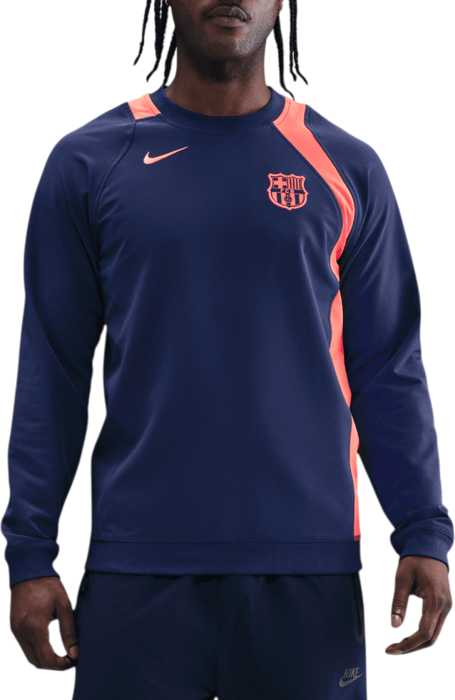 Суитчър Nike FC Barcelona Soccer Crew-Neck Top Тъмно синьо | hq9778-410