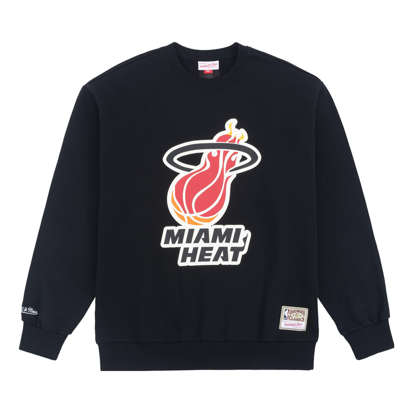 Суитчър Mitchell & Ness NBA Miami Heat Logo Sweatshirt Черно | MNJYFWHD23092002-BLACK