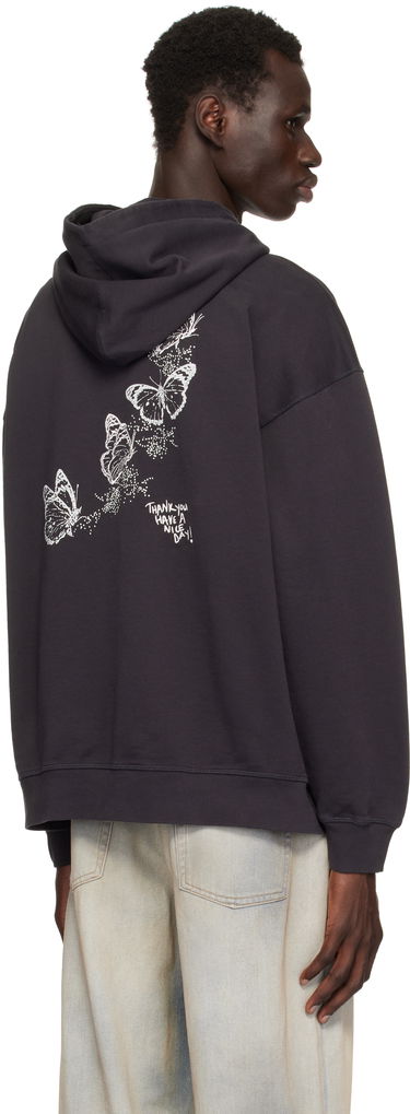 Суитчър GANNI Ganni Isoli Heart Oversized Hoodie Сиво | T4082, 2