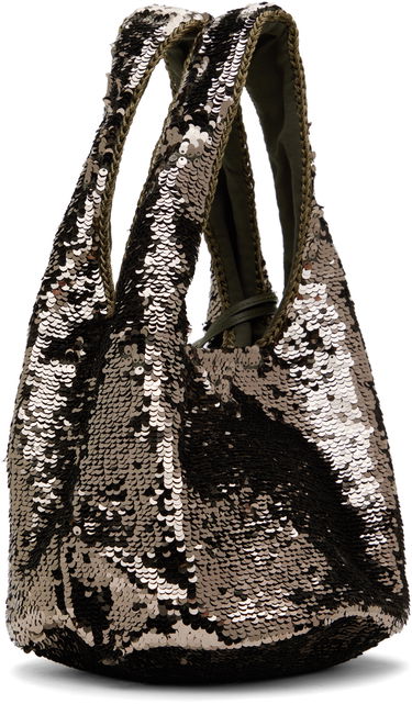 Дамска чанта JW Anderson JW Anderson Mini Sequin Shopper Bag Зелено | HB0728-FA0230, 4