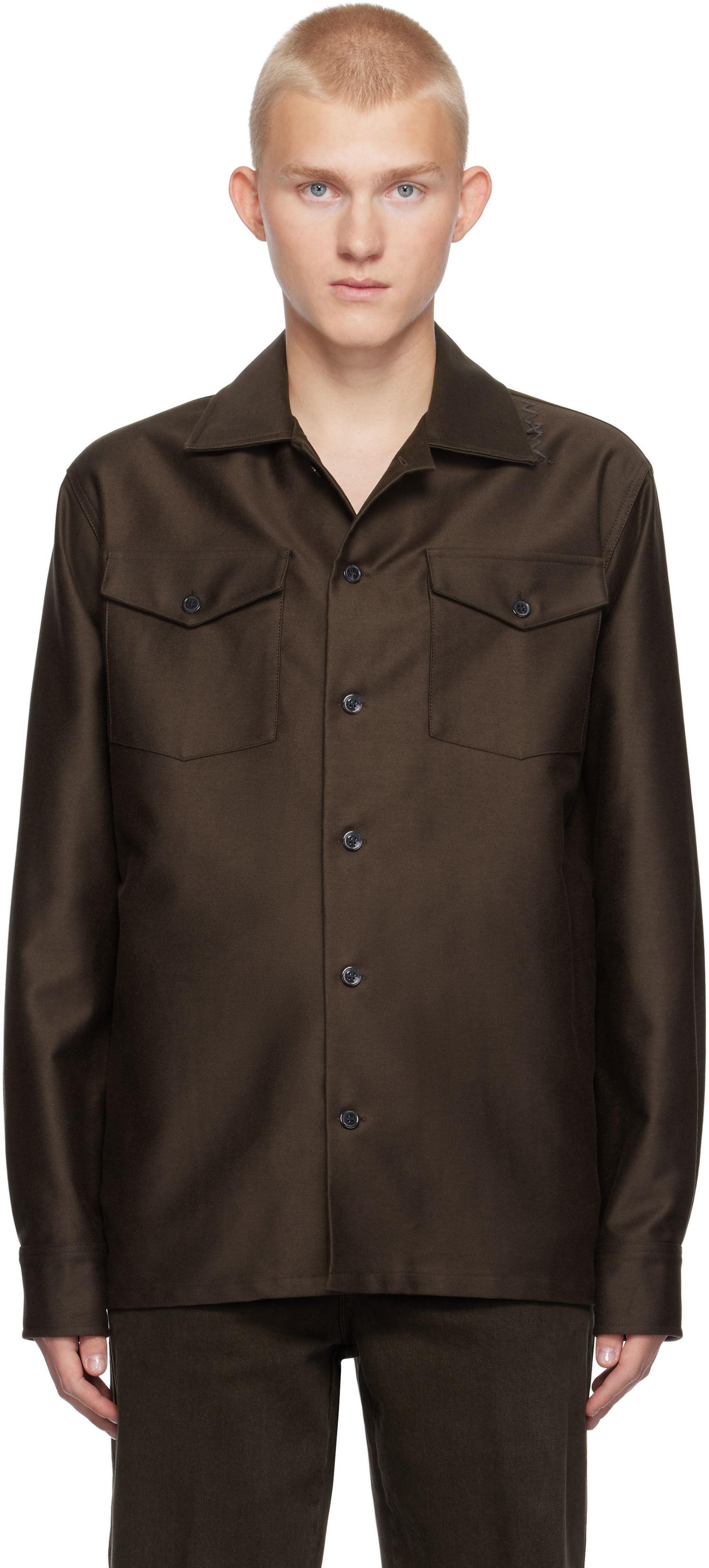 Риза Marni Satin Shirt Кафяво | CUMU0310S1 TCY36, 0