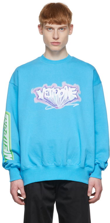 Суитчър We11done We11done Cotton Sweatshirt Синьо | WD-TS1-22-684-U-BL, 0