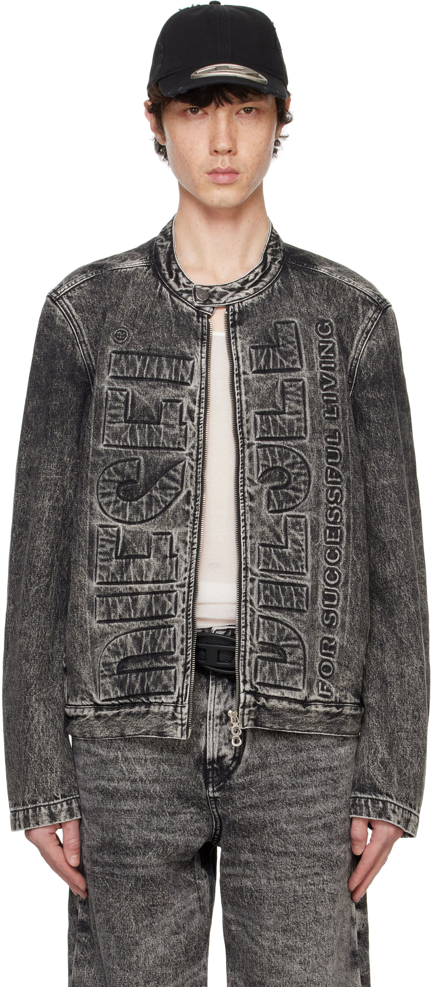 Яке бомбър Diesel Denim Jacket D-Glory-S1 Черно | A15242-0CBDE-02, 0