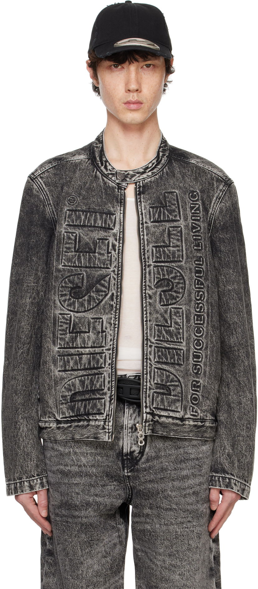 Яке бомбър Diesel Denim Jacket D-Glory-S1 Черно | A15242-0CBDE-02