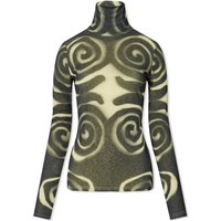 Тениска Nanushka Long Sleeve Josa Sprial Top Зелено | NW24RSTP01999, 1