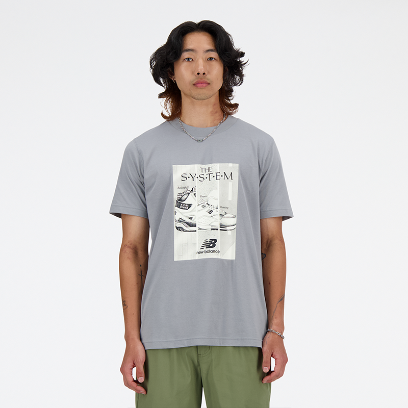Тениска New Balance NB T-Shirt Сиво | Pánske tričko New Balance MT41595YST – sivé, 0