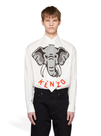 Риза KENZO Paris Detachable Tie Shirt Бяло | FD55CH4219I4