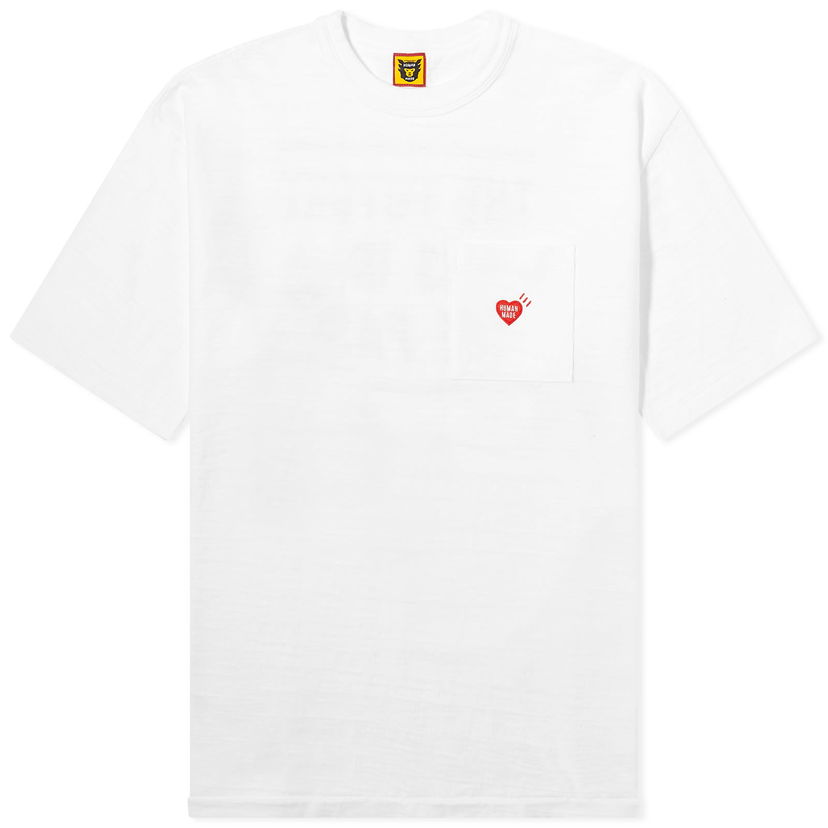 Тениска Human Made Heart Pocket T-Shirt Small Бяло | HM27CS003-W