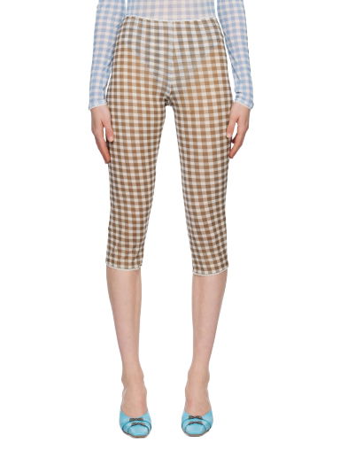 Панталони Acne Studios Check Trousers Бежово | A80096-