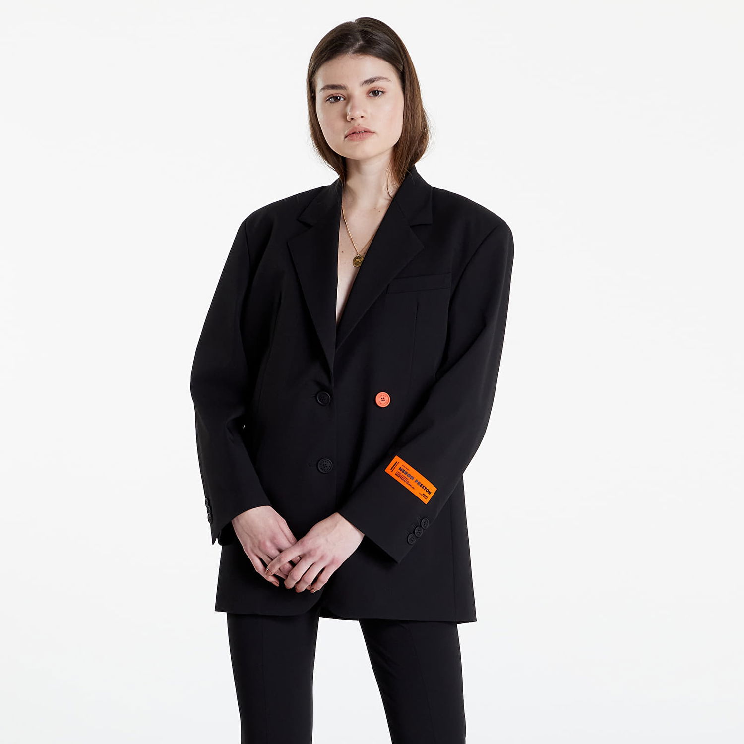Яке HERON PRESTON Os Gabardine Stretch Blazer Черно | HWEN014S22FAB0011000, 1