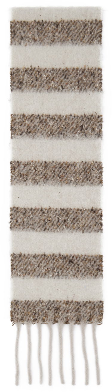Шал Acne Studios Acne Studios Narrow Stripe Alpaca Scarf Бежово | CA0358-, 1
