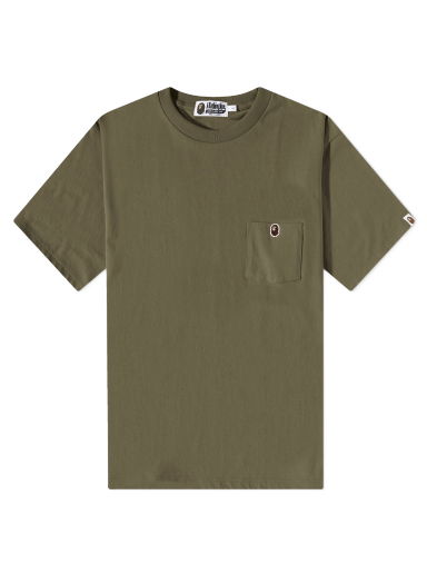 Тениска BAPE One Point Pocket T-Shirt Olive Drab Зелено | 001CSJ301016M-OD