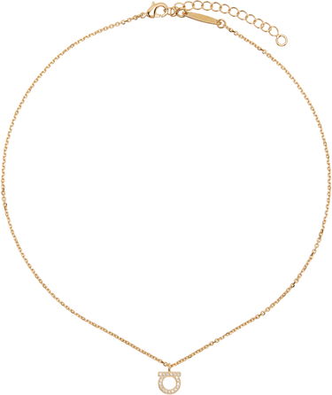 Колие FERRAGAMO Salvatore Ferragamo Gancini Crystal Pendant Necklace Металик | 696654, 0