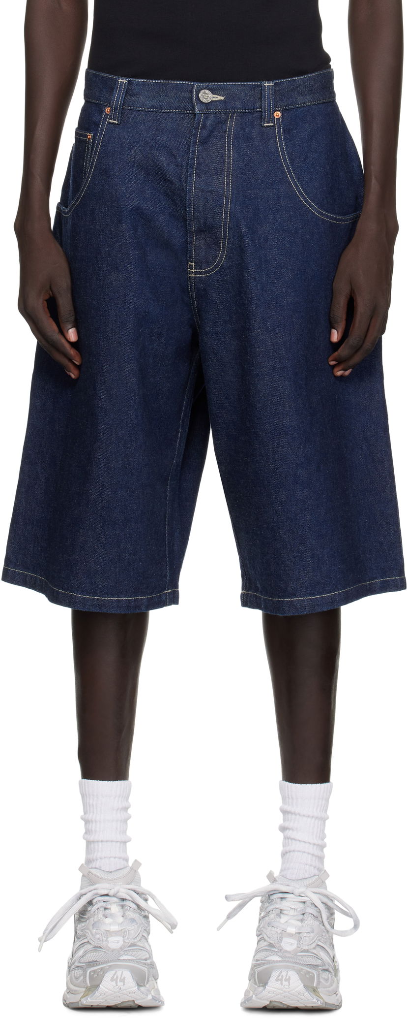 Къси панталони VETEMENTS Vetements Hip-Hop Denim Shorts Синьо | UH76DP125N