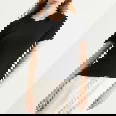 Поло тениска Baserange Iso Ribbed Short Sleeve Polo Top Черно | TTIT-RCR-AU25-BLK, 4