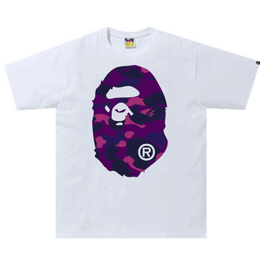 Тениска BAPE Color Camo Big Ape Head Tee Бяло | 1G30 110 027 WHITE PURPLE, 0