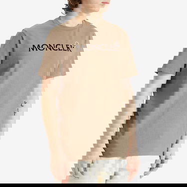 Тениска Moncler Moncler Logo T-Shirt, Size X-Small Бежово | 8C000-75-8390T-22E, 2