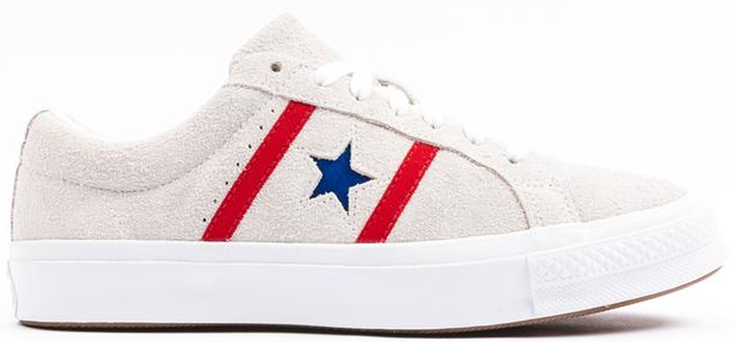 Кецове и обувки Converse One Star Academy Ox White Red Blue Бяло | 164390C, 0