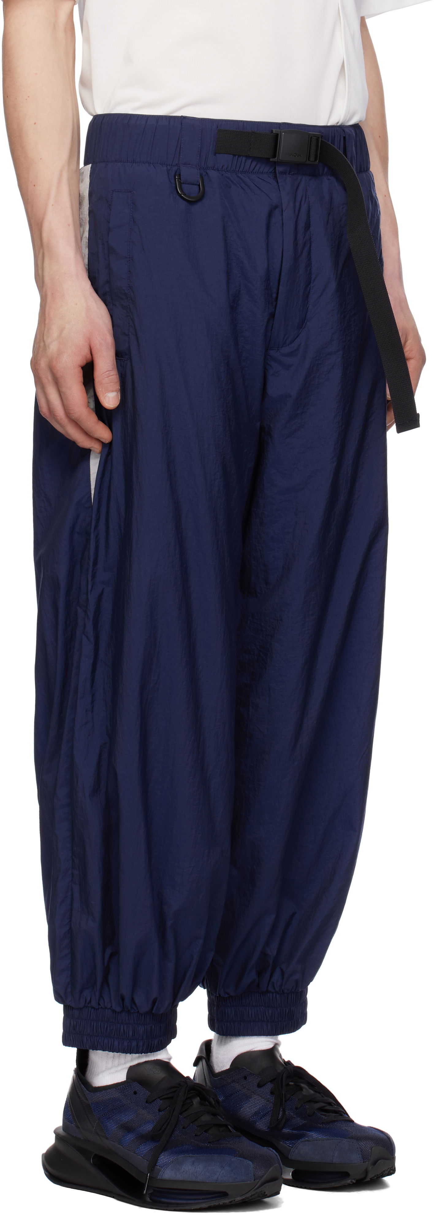 Спортни панталони Y-3 Y-3 3-Stripes Nylon Sweatpants Синьо | JM7789, 1