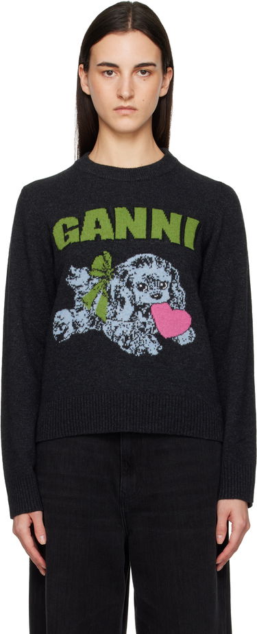 Пуловер GANNI GANNI Puppy Wool Jumper Сиво | K2597, 0