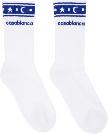 Чорапи Casablanca Casablanca Printed Sports Socks Бяло | AS25-ACC-010-03, 0