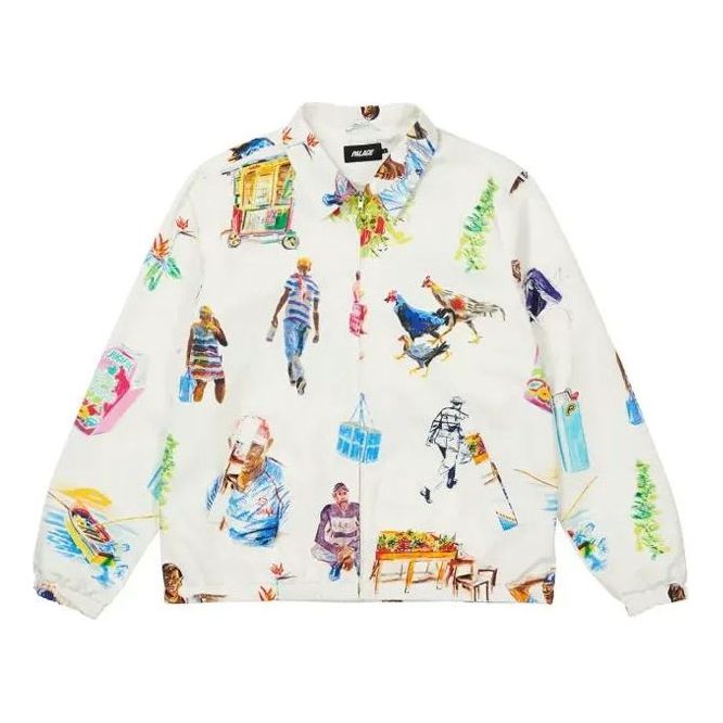 Ветровка Palace Abstract Print Zipper Jacket Бяло | P20JK003