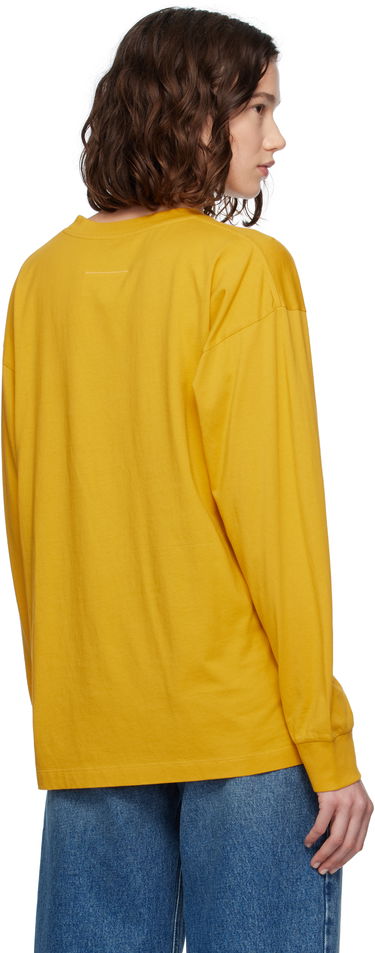 Тениска Maison Margiela MM6 Maison Margiela Long Sleeve T-Shirt Жълто | SH0NH0017 S24312, 2