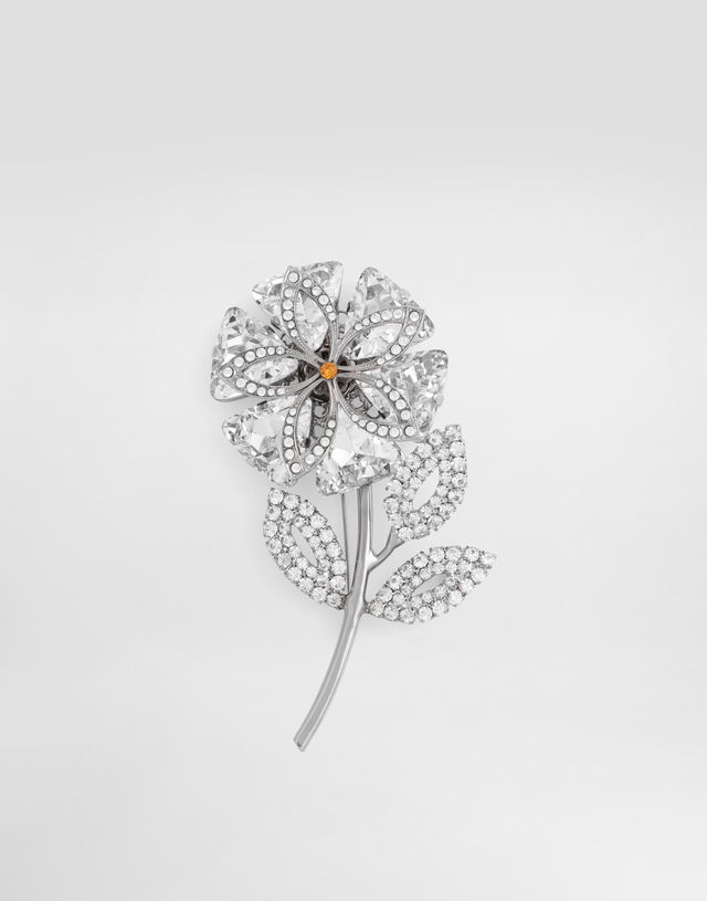 Dolce & Gabbana Maxi Flower Rhinestone Brooch
