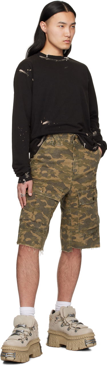 Суитчър We11done We11done Pierced Long Sleeve T-Shirt Черно | WD-TT0-25-771-U-BK, 4