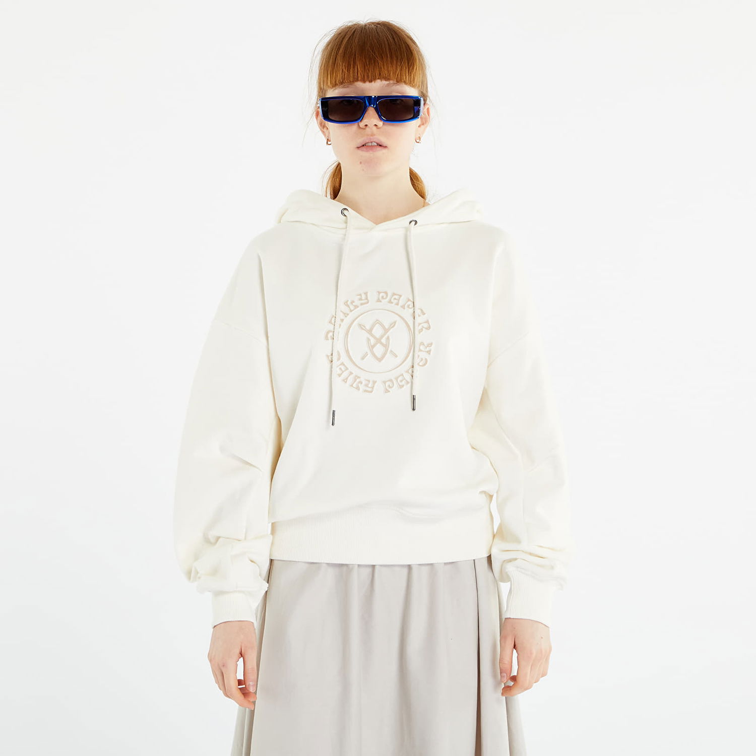 Суитчър DAILY PAPER Poppy Logo Hoody Egret Бежово | 2311131, 1